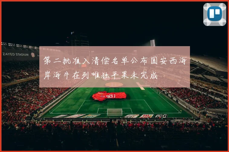 第二批准入清偿名单公布国安西海岸海牛在列唯独平果未完成